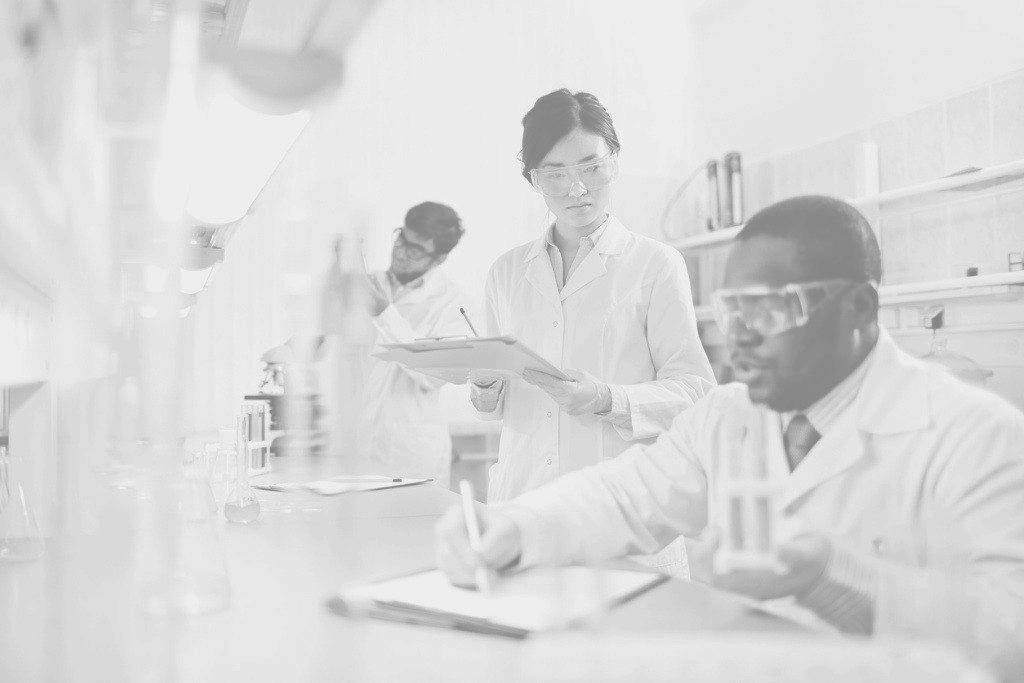 Databases_cap Diverse team of researchers working a lab