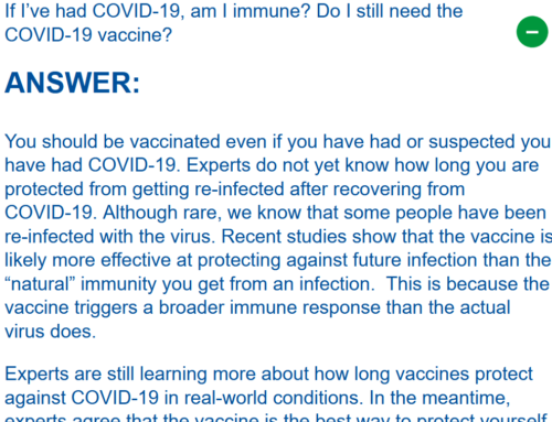 If I’ve had COVID-19, am I immune? Do I still need the COVID-19 vaccine?
